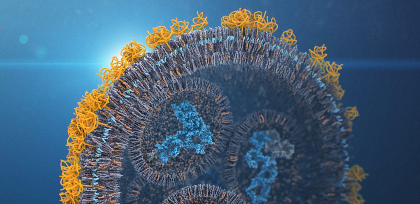 Frame from the Moderna mRNA platform film