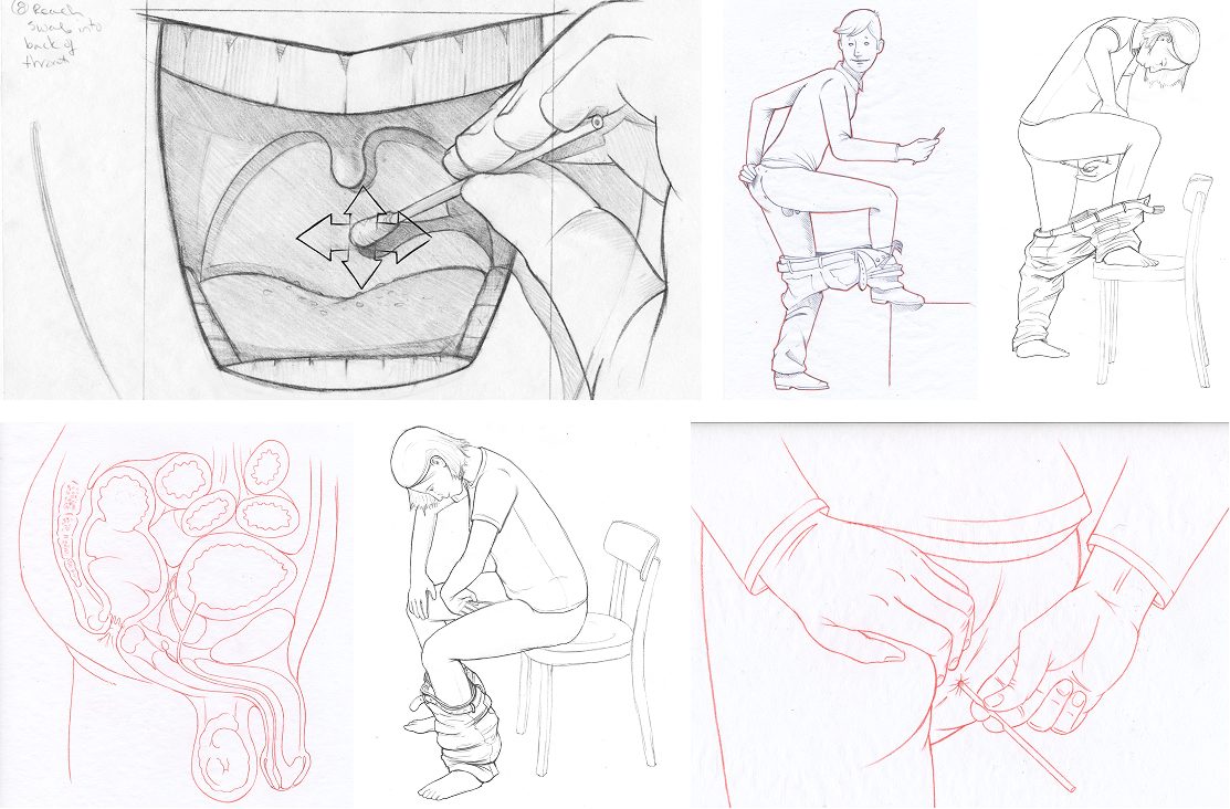 High-fidelity pencil sketches used as base art