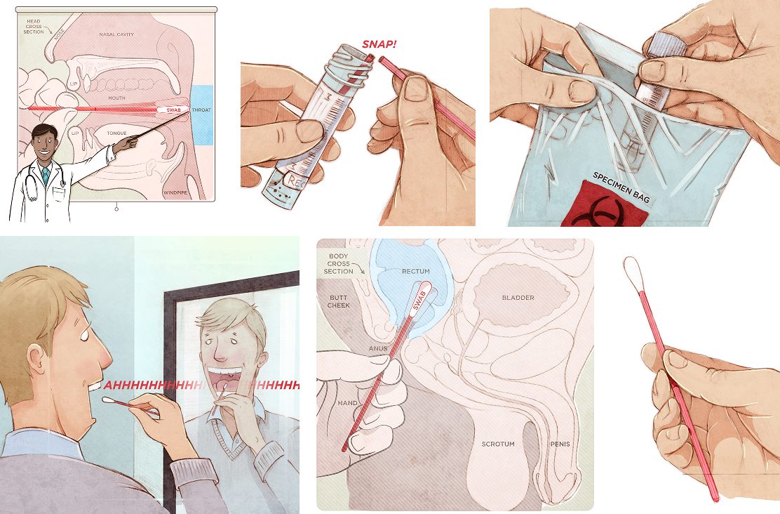 Hand-drawn colour drafts, for the client to see full colour before vectoring
