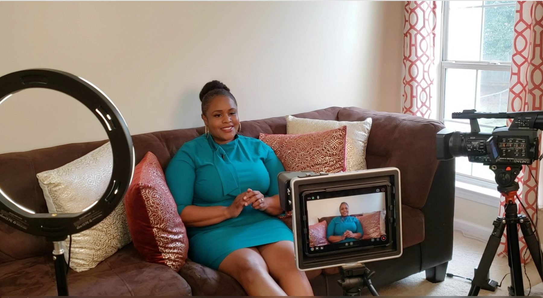 Behind the scenes, filming remotely