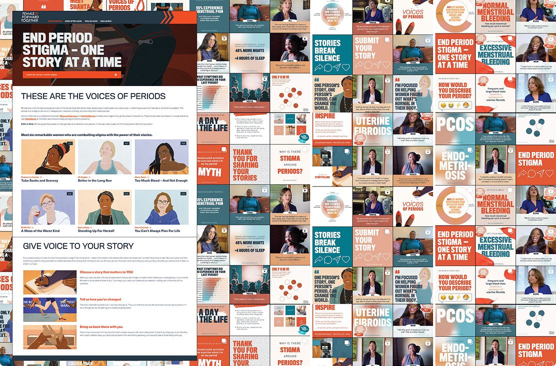 The campaign site and Instagram grid