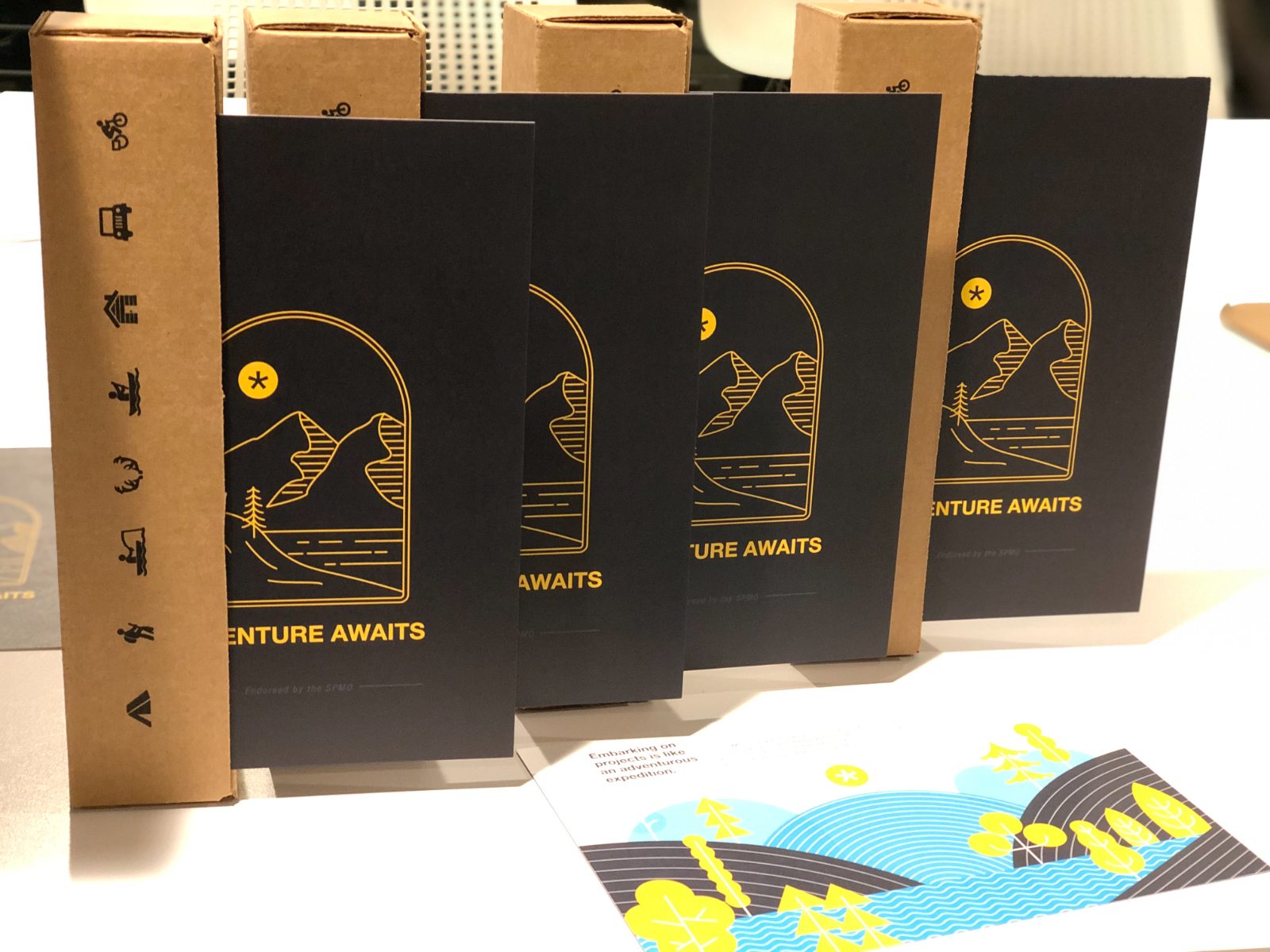Printed Adventure Awaits kits made in the studio